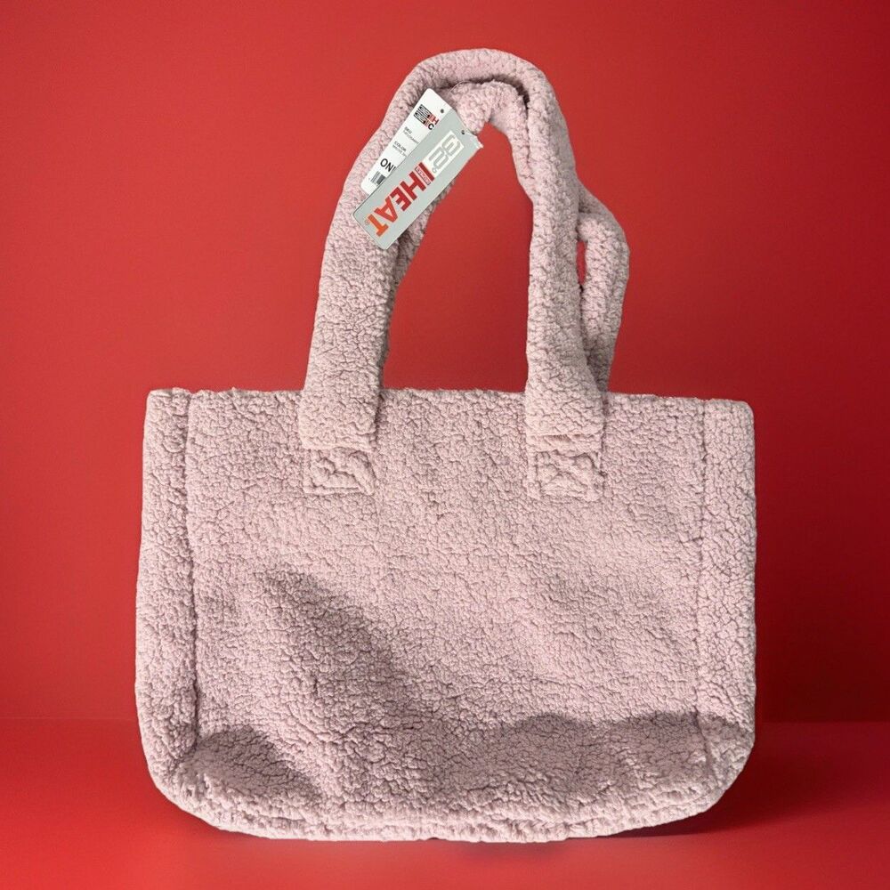 32‎ Degrees Heat Plush Tote Bag Mauve Shadows  NWT